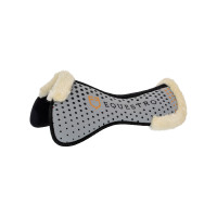 Amortisseur mémoire de forme et laine écologique avec grip en silicone et logo Equestro Gris Amortisseur mémoire de forme et laine écologique avec grip en silicone et logo Equestro Gris