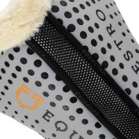 Amortisseur mémoire de forme et laine écologique avec grip en silicone et logo Equestro Gris Amortisseur mémoire de forme et laine écologique avec grip en silicone et logo Equestro Gris