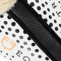 Amortisseur mémoire de forme et laine écologique avec grip en silicone et logo Equestro Noir