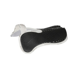 Amortisseur mémoire de forme avec rehausse arrière et bordure en mouton Acavallo Blanc