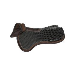 Amortisseur mémoire de forme avec rehausse arrière et bordure en mouton Acavallo Marron