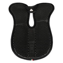 Amortisseur mémoire de forme avec rehausse arrière et bordure en mouton Acavallo Noir