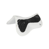 Amortisseur mémoire de forme avec rehausse arrière en mouton complet Acavallo Blanc