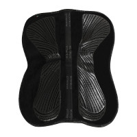 Amortisseur mémoire de forme avec rehausse arrière en mouton complet Acavallo Noir