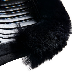 Amortisseur mémoire de forme avec poches configurables et rehausse avant et arrière Acavallo Noir / noir