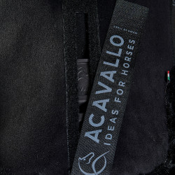 Amortisseur mémoire de forme avec poches configurables et pad Piuma Acavallo Noir / noir