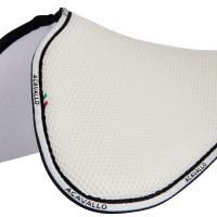 Amortisseur mémoire de forme avec grip en gel hexagonal et rehausse arrière Acavallo Blanc Amortisseur mémoire de forme avec grip en gel hexagonal et rehausse arrière Acavallo Blanc