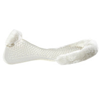 Amortisseur massant en gel avec découpe en laine de mouton Acavallo Transparent / blanc Amortisseur massant en gel avec découpe en laine de mouton Acavallo Transparent / blanc