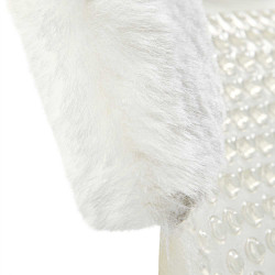 Amortisseur massant en gel avec découpe en laine de mouton Acavallo Transparent / blanc