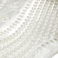 Amortisseur massant en gel avec découpe en laine de mouton Acavallo Transparent / blanc