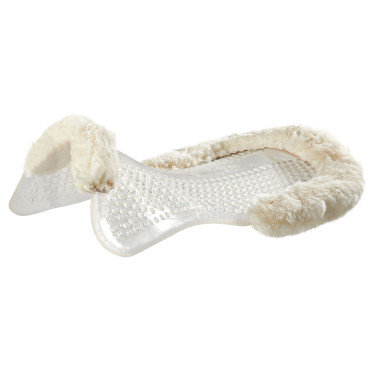 Amortisseur massant en gel avec découpe en laine de mouton Acavallo Transparent / naturel Amortisseur massant en gel avec découpe en laine de mouton Acavallo Transparent / naturel