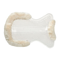 Amortisseur massant en gel avec découpe en laine de mouton Acavallo Transparent / naturel Amortisseur massant en gel avec découpe en laine de mouton Acavallo Transparent / naturel