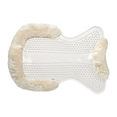 Amortisseur massant en gel avec découpe en laine de mouton Acavallo Transparent / naturel Amortisseur massant en gel avec découpe en laine de mouton Acavallo Transparent / naturel