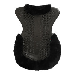 Amortisseur massant en gel avec découpe en laine de mouton Acavallo Noir / noir Amortisseur massant en gel avec découpe en laine de mouton Acavallo Noir / noir