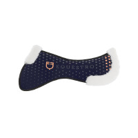Amortisseur en laine écologique respirant avec grip Equestro Marine Bleu marine