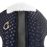 Amortisseur en laine écologique respirant avec grip Equestro Marine Bleu marine