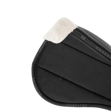 Amortisseur en laine écologique Equestro Noir / noir / blanc