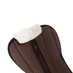 Amortisseur en laine écologique Equestro Marron / marron / blanc