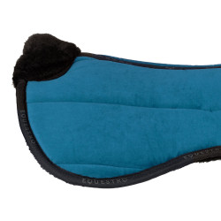 Amortisseur en laine écologique Equestro Pétrol / noir Bleu