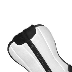 Amortisseur en laine écologique Equestro Blanc / noir