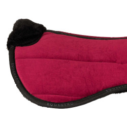 Amortisseur en laine écologique Equestro Vin / noir Rouge