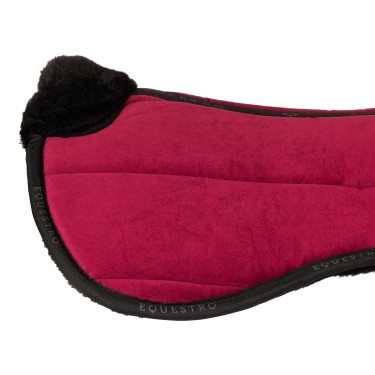 Amortisseur en laine écologique Equestro Vin / noir Rouge