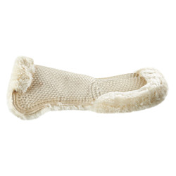 Amortisseur en gel avec rehausse arrière complète en laine de mouton Acavallo Transparent / naturel