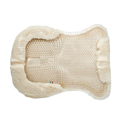 Amortisseur en gel avec rehausse arrière complète en laine de mouton Acavallo Transparent / naturel