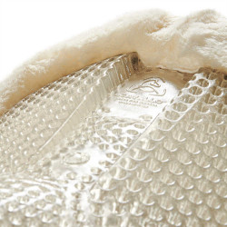 Amortisseur en gel avec rehausse arrière complète en laine de mouton Acavallo Transparent / naturel