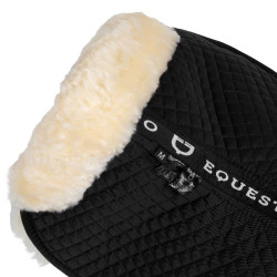 Amortisseur en coton et mouton Equestro Noir / naturel