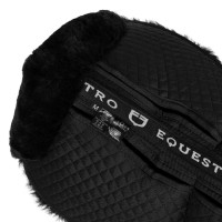 Amortisseur en coton avec poches et mouton Equestro Noir / naturel Amortisseur en coton avec poches et mouton Equestro Noir / naturel