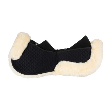 Amortisseur en coton avec poches et mouton Equestro Noir / naturel