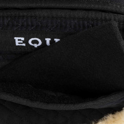 Amortisseur en coton avec poches et mouton Equestro Noir / naturel