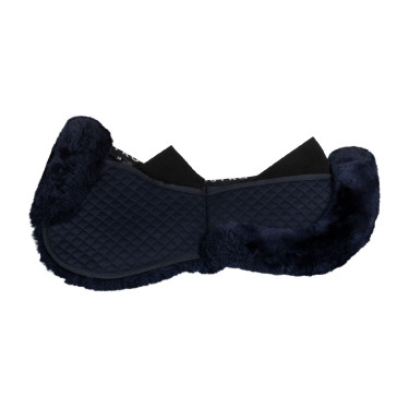 Amortisseur en coton avec poches et mouton Equestro Bleu / marine