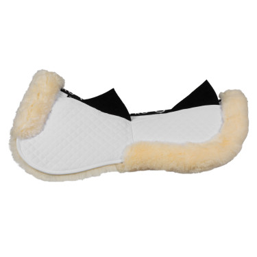 Amortisseur en coton avec poches et mouton Equestro Blanc / naturel
