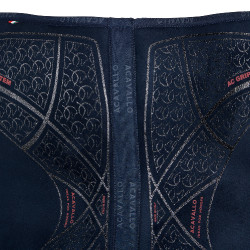 Amortisseur mémoire de forme avec gel hexagonal et rehausse avant Acavallo Bleu / argent