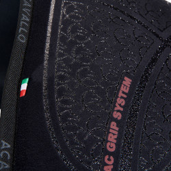 Amortisseur mémoire de forme avec gel hexagonal et rehausse avant Acavallo Noir / argent