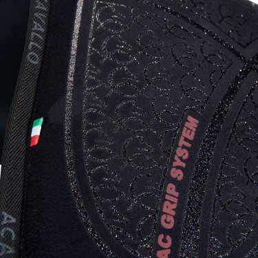 Amortisseur mémoire de forme avec gel hexagonal et rehausse avant Acavallo Noir / argent