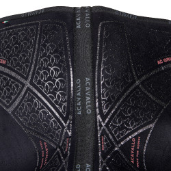 Amortisseur mémoire de forme avec gel hexagonal et rehausse avant Acavallo Noir / argent