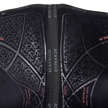 Amortisseur mémoire de forme avec gel hexagonal et rehausse avant Acavallo Noir / argent