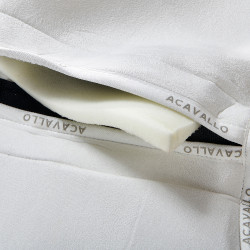 Amortisseur mémoire de forme avec gel hexagonal et rehausse arrière Acavallo Blanc