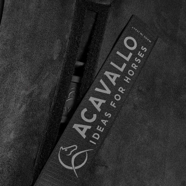 Amortisseur poches configurables et pad Piuma WFS en suède plat Acavallo Noir