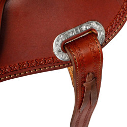 Selle western trail manteau rond full quarter 8020 Noisette Marron