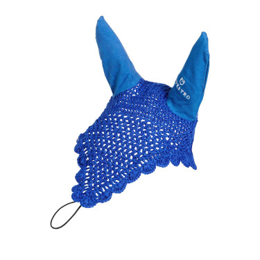 Bonnet chasse-mouches long Equestro Bleu royal