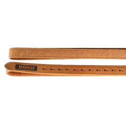 Etrivières Acavallo Cuir Intérieur Nylon Cognac Marron