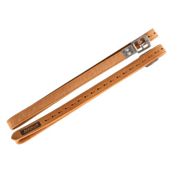 Etrivières Acavallo Cuir Intérieur Nylon Cognac Marron