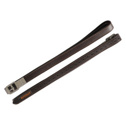 Etrivières Acavallo Cuir Intérieur Nylon Marron foncé Etrivières Acavallo Cuir Intérieur Nylon Marron foncé