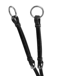 Collier de chasse martingale Acavallo en cuir 3 points Noir Collier de chasse martingale Acavallo en cuir 3 points Noir