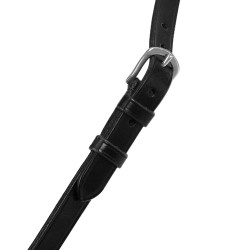 Collier de chasse martingale Acavallo en cuir 3 points Noir Collier de chasse martingale Acavallo en cuir 3 points Noir