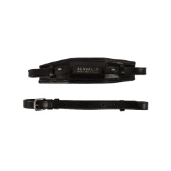Muserolle Acavallo en cuir pour Hackamore Noir